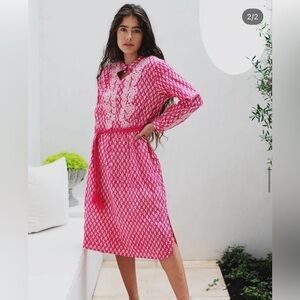 Ex Voto Pink Embroidered Shirt NWT